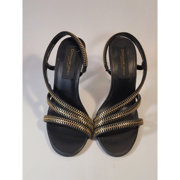 Donna Karen New York Women's Black Slip-on Strap Heel Pumps Size 6 - Picture 3 of 7